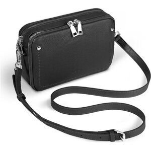 Genuine Leather Crossbody Bag RFID Wallet Adjustable Strap Womens Purse